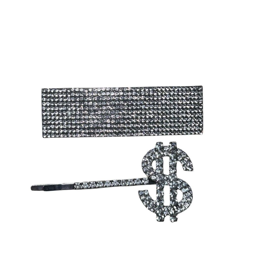 Women's Silver and Black Hair-accessories